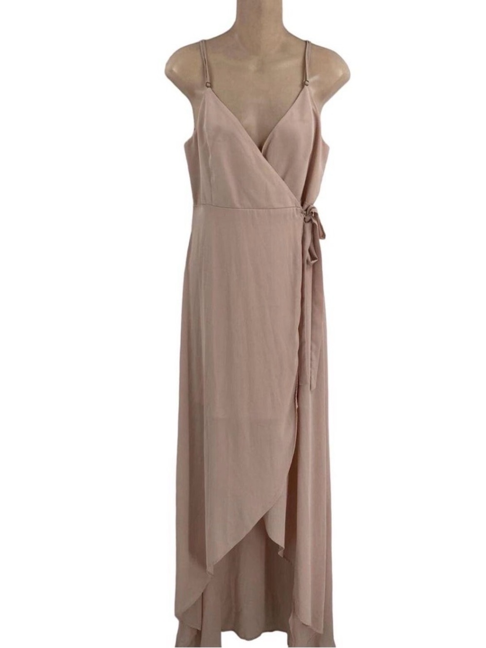 Show Me Your MuMu Taupe Wrap Maxi Dress